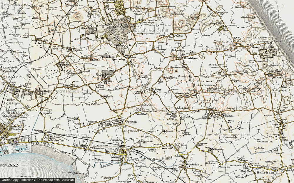 Old Map of Lelley, 1903-1908 in 1903-1908