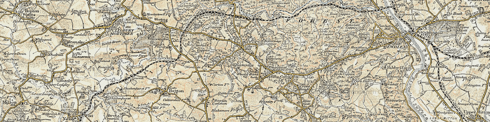 Old map of Lem Hill in 1901-1902