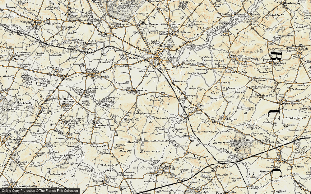 Old Map of Lenborough, 1898 in 1898