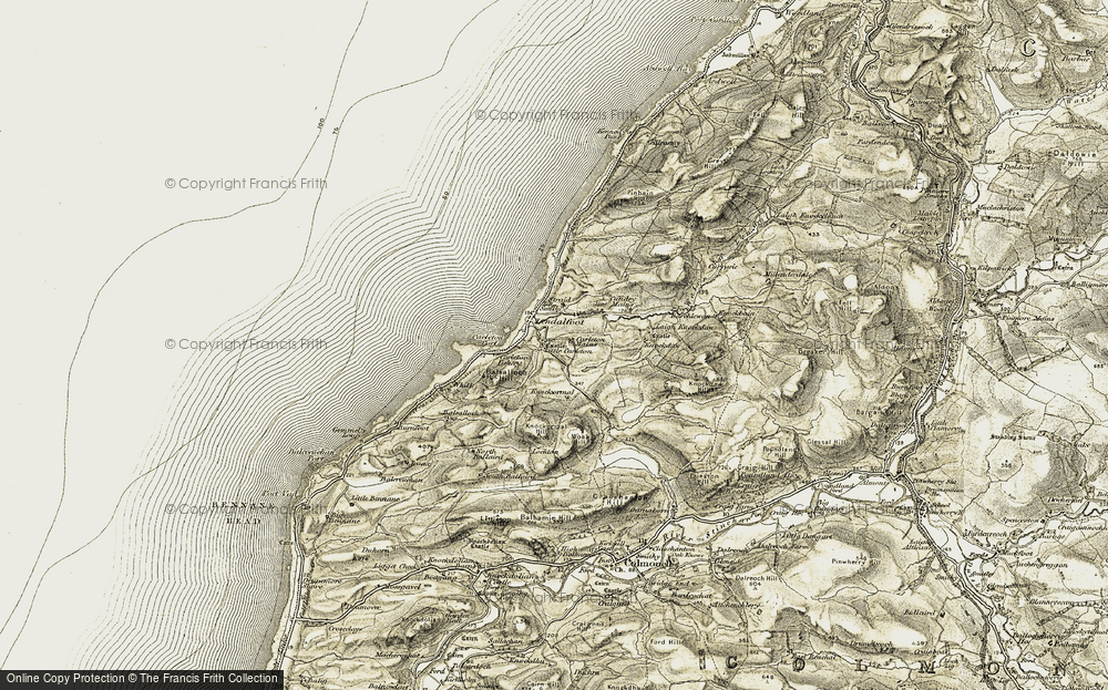 Old Map of Lendalfoot, 1905 in 1905