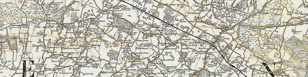 Old map of Lenham Heath in 1897-1898