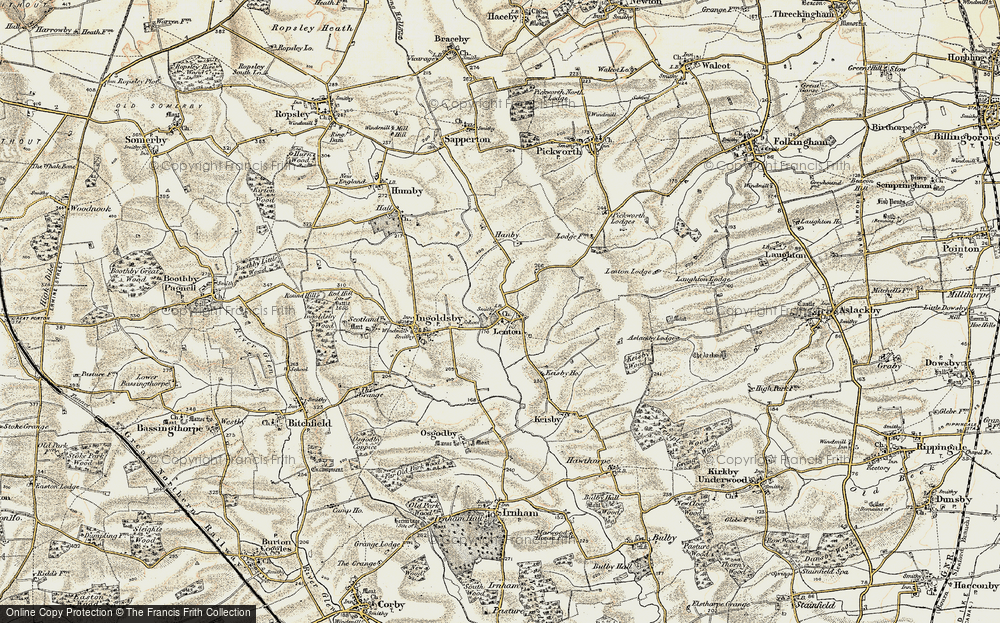 Old Map of Lenton, 1902-1903 in 1902-1903