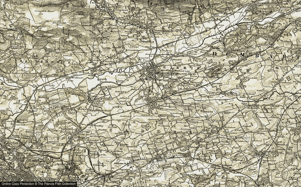 Old Map of Lenzie, 1904-1905 in 1904-1905