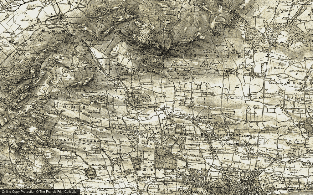 Old Map of Leoch, 1907-1908 in 1907-1908