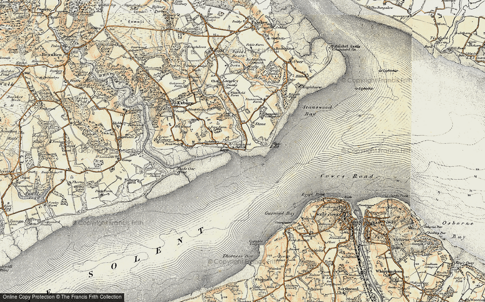 Historic Ordnance Survey Map of Lepe, 1897-1909