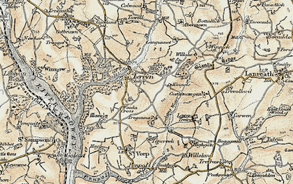 Old map of Collon in 1900