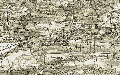 Old map of Balgillie Resr in 1903-1908