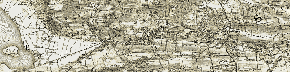 Old map of Balgillie Resr in 1903-1908