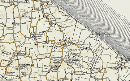 Old map of Lessingham in 1901-1902