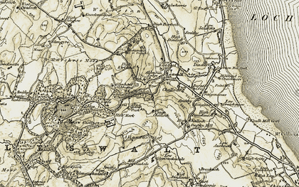 Old map of Balwherrie in 1905