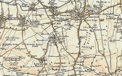 Old map of Letcombe Regis in 1897-1899