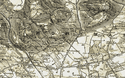 Old map of Letham in 1906-1908
