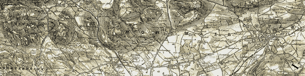 Old map of Letham in 1906-1908
