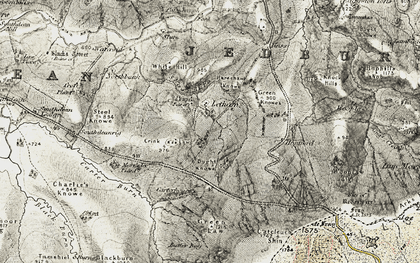 Old map of Butter Bog in 1901-1904