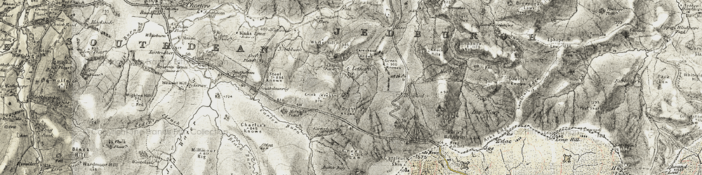 Old map of Butter Bog in 1901-1904