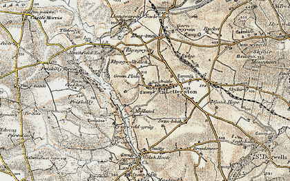 Old map of Letterston in 1901-1912
