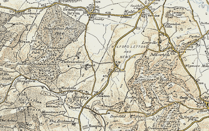 Old map of Letton in 1901-1903