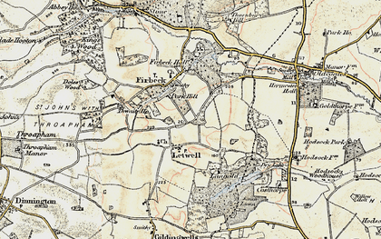 Old map of Letwell in 1903