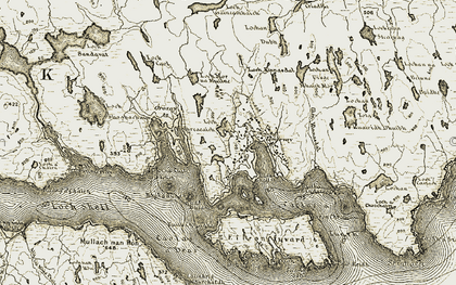 Old map of Eilean Liubhaird in 1909-1911