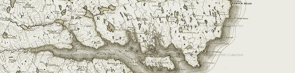 Old map of Eilean Liubhaird in 1909-1911