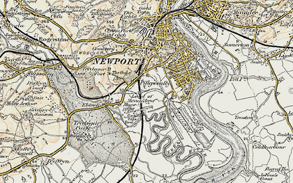 Old map of Level of Mendalgief in 1899-1900