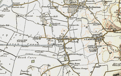 Old map of Leven Carrs in 1903-1908