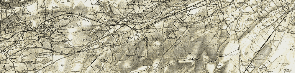 Old map of Leven Seat in 1904-1905