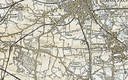 Old map of Lever-Edge in 1903