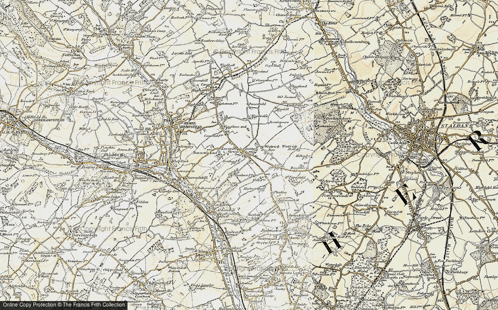 Old Map of Leverstock Green, 1898 in 1898