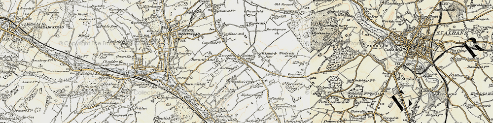 Old map of Leverstock Green in 1898