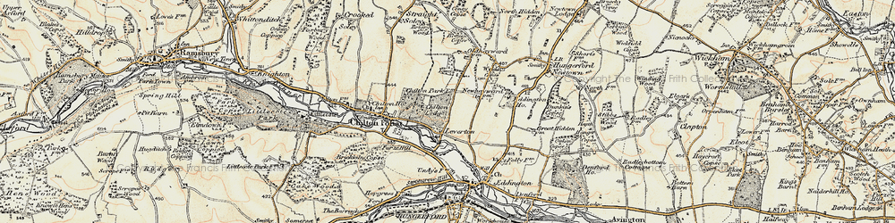 Old map of Leverton in 1897-1900