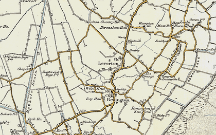 Old map of Leverton in 1901-1902