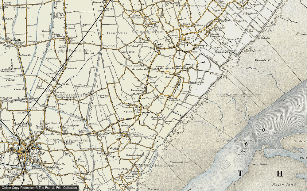 Old Map of Leverton Highgate, 1901-1902 in 1901-1902