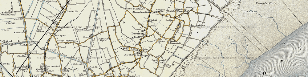 Old map of Leverton Highgate in 1901-1902