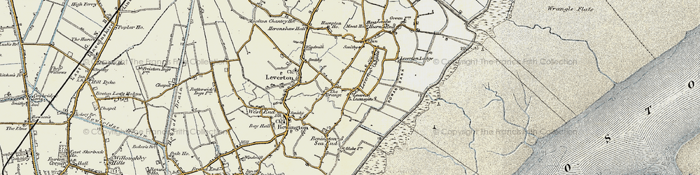 Old map of Leverton Lucasgate in 1901-1902