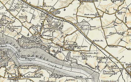 Old map of Levington in 1898-1901