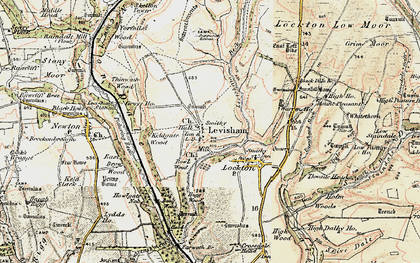 Old map of Levisham Beck in 1903-1904
