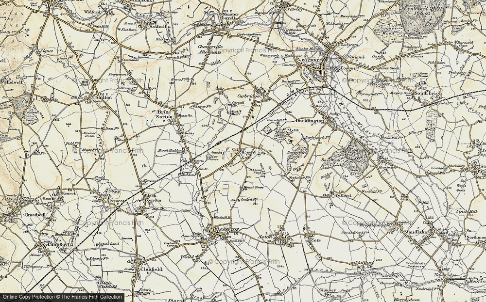Old Map of Historic Map covering Lew Gorse in 1898-1899