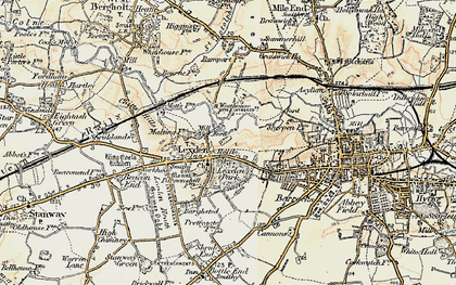 Old map of Lexden in 1898-1899