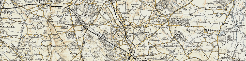 Old map of Ley Hill in 1901-1902