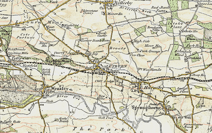 Old map of Leyburn in 1904