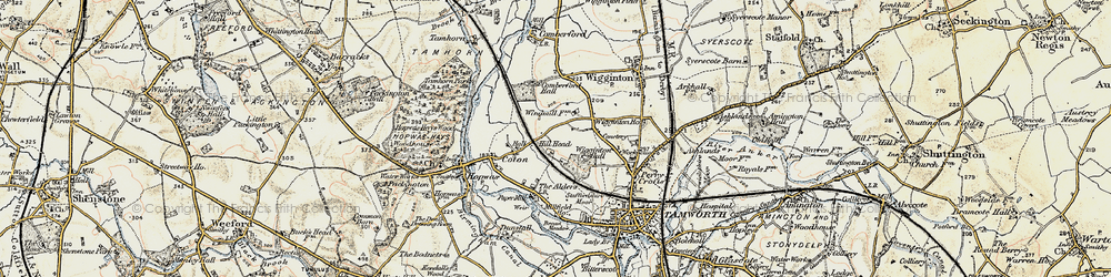 Old map of Leyfields in 1901-1902