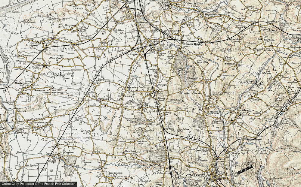 Old Map of Leyland, 1903 in 1903