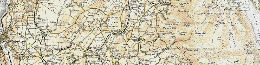 Old map of Leys in 1901-1904