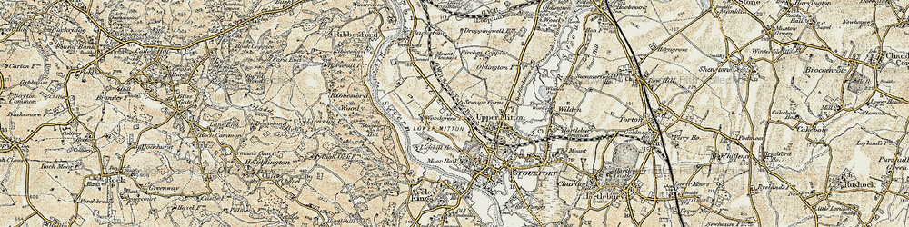 Old map of Lickhill in 1901-1902