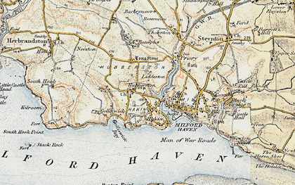Old map of Liddeston in 1901-1912