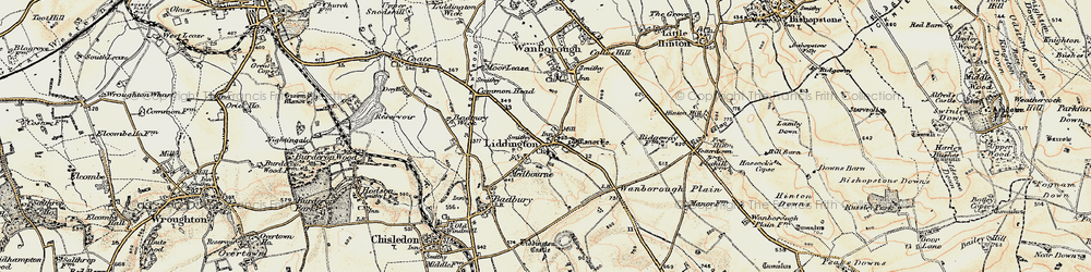 Old map of Liddington Hill in 1897-1899