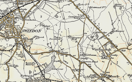 Old map of Liden in 1897-1899