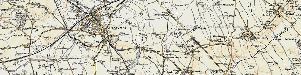 Old map of Liden in 1897-1899