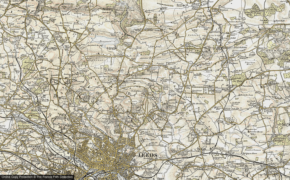 Old Map of Historic Map covering Blackwood in 1903-1904